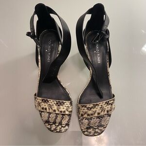 Donald J Pilner Embossed Leather Snake Heels Size 7